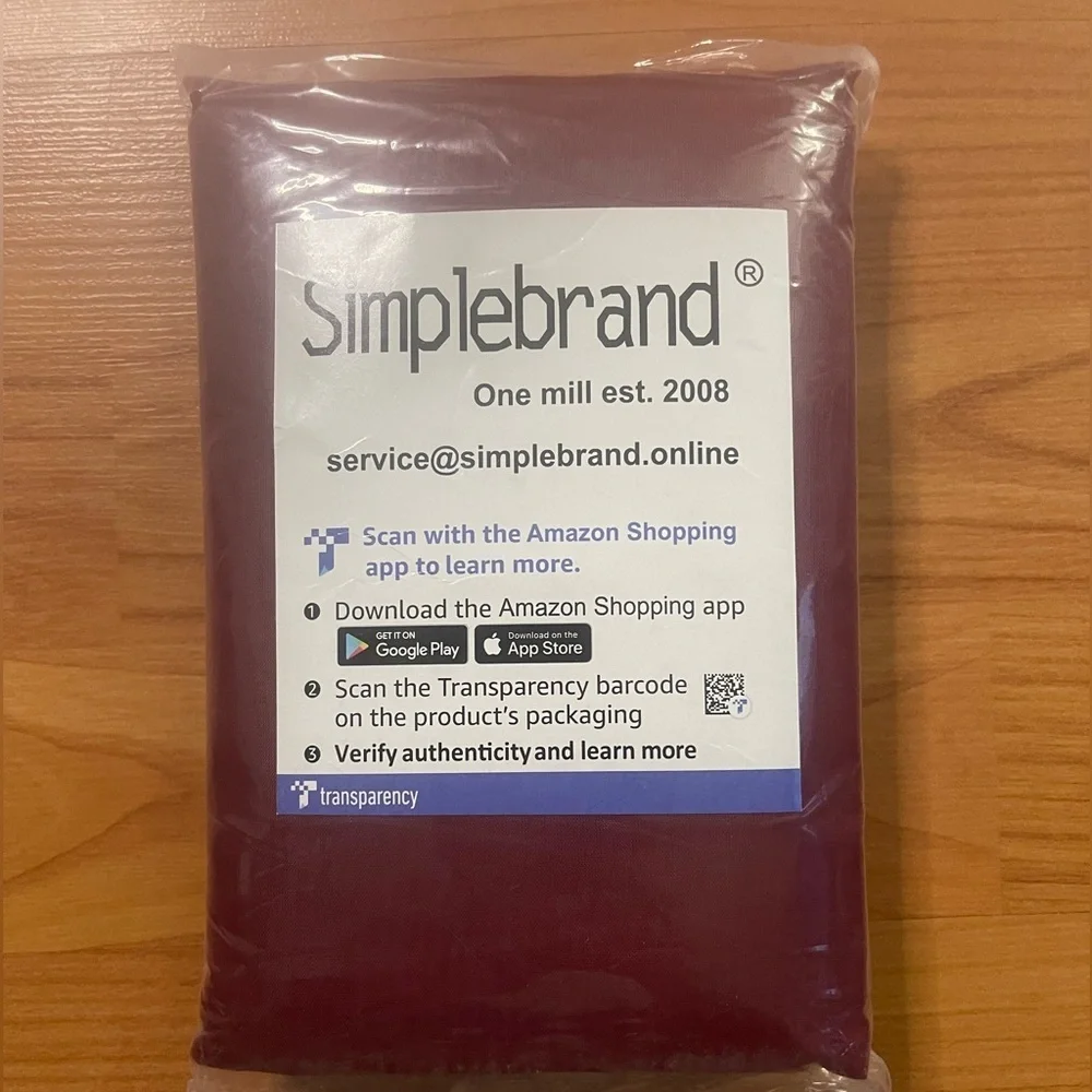 Simple brand NWT 2 burgandy curtains 42x96”